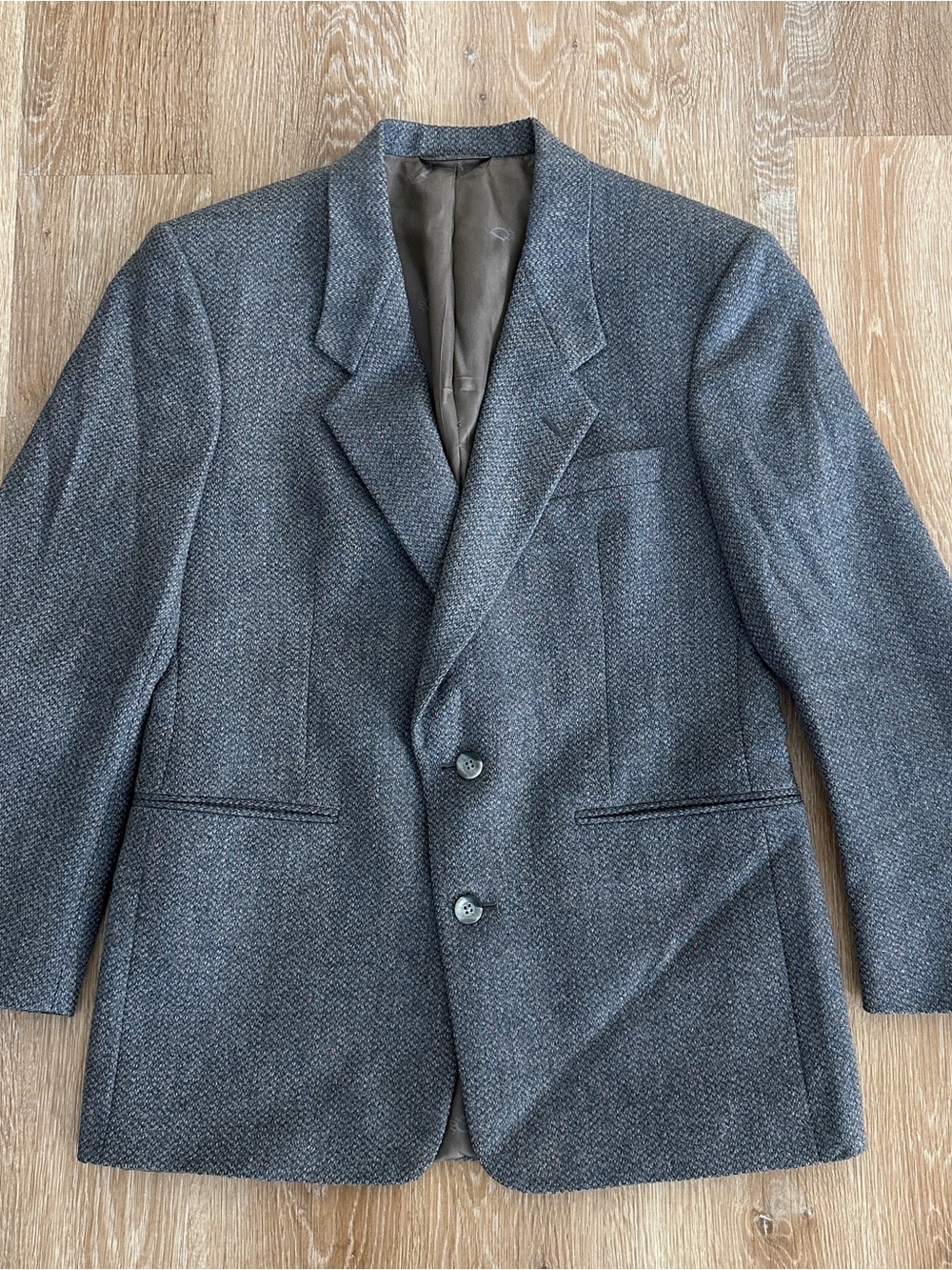 Vintage Christian Dior Monsieur Wool Blazer Gray Tweed Men’s / Unisex
